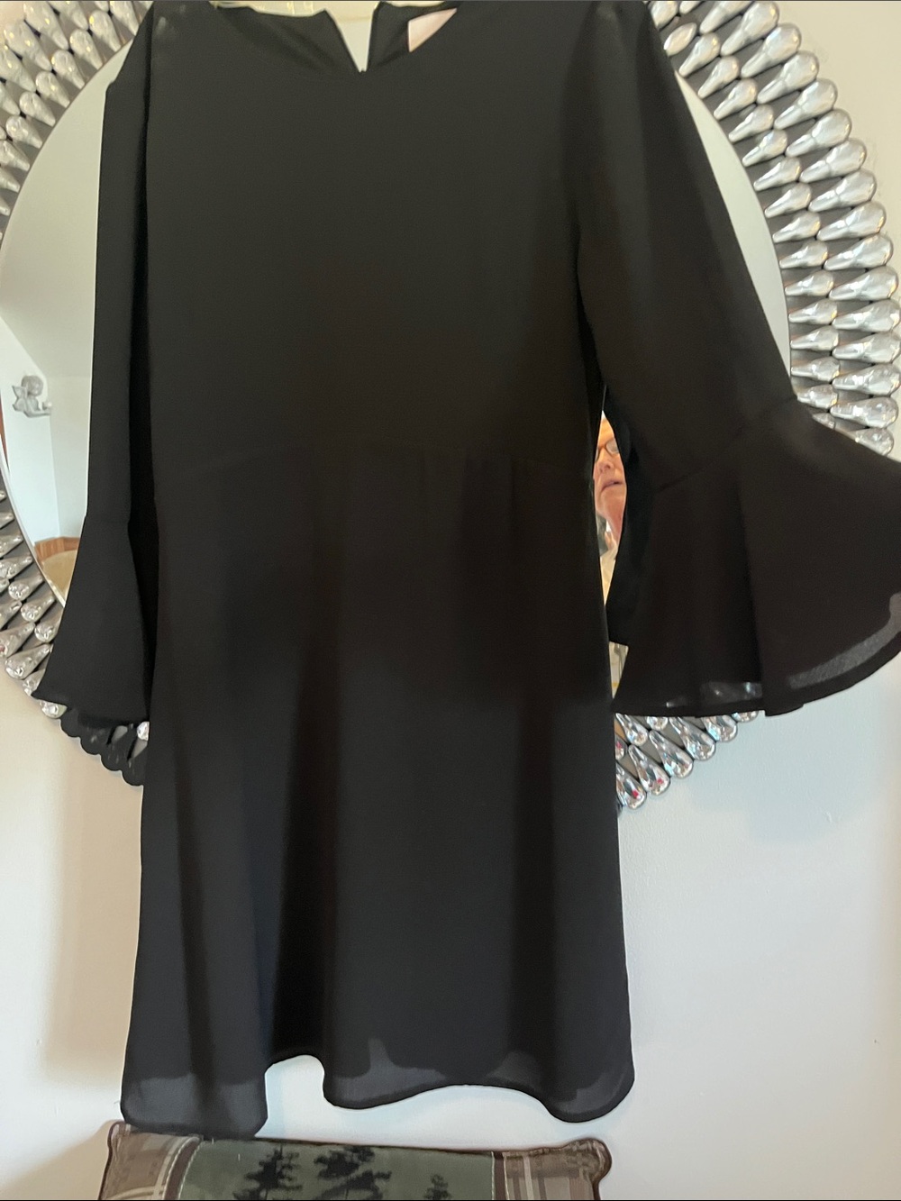 Classic Black Bell-Sleeve Dress - Elegant Women’s Dress